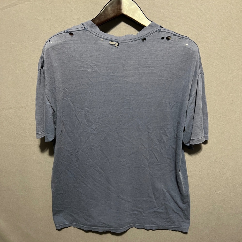 Vintage Quiksilver T-Shirt XL Blue GrayThrashed Distressed Surf Graphic USA Made - Picture 8 of 8